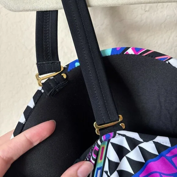 Swimsuits for All 14 Kaleidoscope Geometric Printed One Piece Swimsuit - Picture 9 of 14